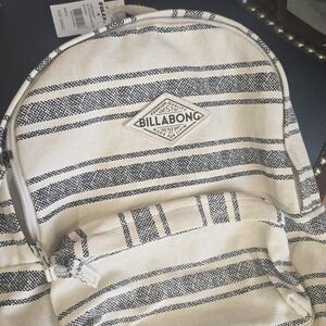 Billabong Black and Cream Striped MINI Backpack